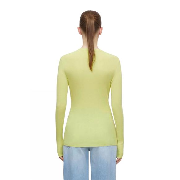 NEW CLOSED henley long sleeve tee in primary yellow - Picture 2 of 3